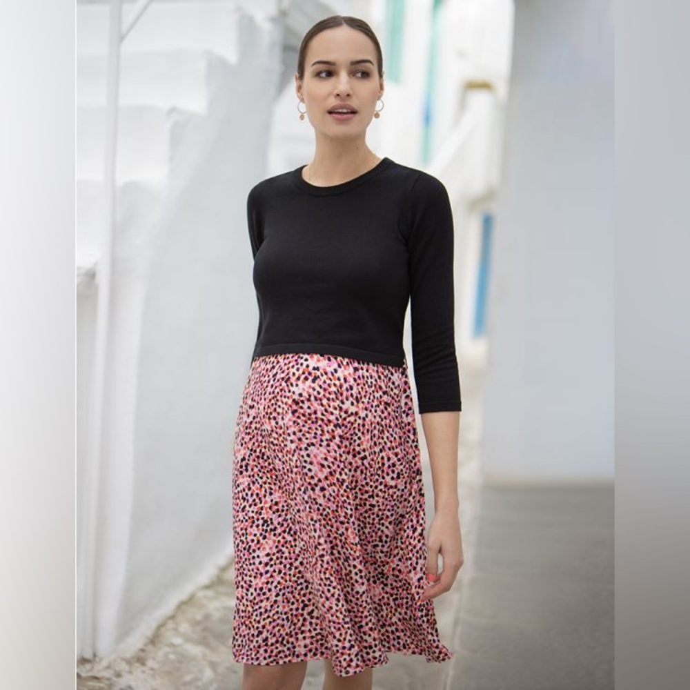 Seraphine US 10 maternity sweater top print dress